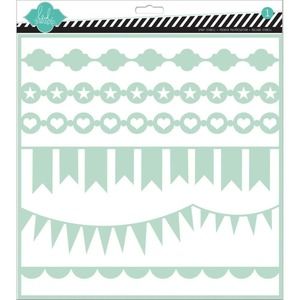 Heidi Swapp Stensil Border banners Stars Hearts & More